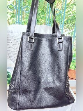 Estee Lauder Black Pebbled VeganLeather Tote